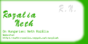 rozalia neth business card